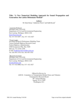 A new numerical modeling approach for sound propagation and generation: the Lattice Boltzmann Method