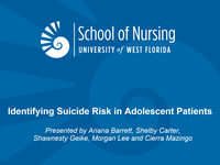 Identifying suicide risk in adolescent patients