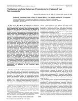 Oxidation inhibits substrate proteolysis by calpain I but not autolysis