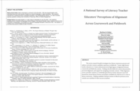 A national survey of literacy educators' perception of alignment across coursework and fieldwork