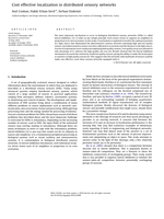 Cost effective localization in distributed sensory networks