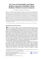 The nexus of sustainability and climate resilience planning: Embedding climate resilience policies in local governments