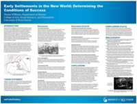 Early settlements in the New World: determining the conditions of success