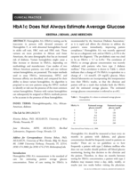 HbA1c does not always estimate average glucose