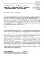 Parenting, anger, and effortful control as predictors of child externalizing behavior: The role of child sex as a moderator