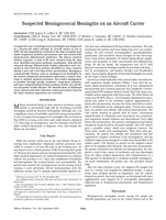 Suspected meningococcal meningitis on an aircraft carrier