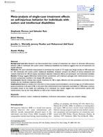 Meta-analysis of single-case treatment effects on self-injurious behavior for individuals with autism and intellectual disabilities