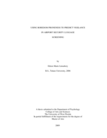 USING BOREDOM PRONENESS TO PREDICT VIGILANCE IN AIRPORT SECURITY LUGGAGE SCREENING
