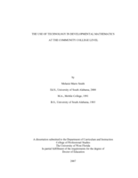 The Use of Technology in Developmental Mathematics at the Community College Level