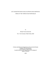 DDT CONCENTRATIONS IN SOILS IN SPRAYED AND UNSPRAYED AREAS OF TWO TOWNS IN SOUTHERN BELIZE