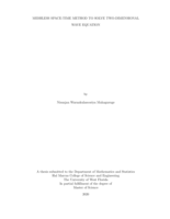 Meshless space-time method to solve two-dimensional wave equation