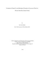 Evaluation of faunal use and beachgoer perception of sargassum wrack on western Santa Rosa Island, Florida