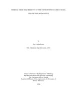 Thermal niche requirements of the whitespotted bamboo shark, chiloscyllium plagiosum