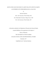 Motivations and Strategies to Adopt Healthy Lifestyle Habits