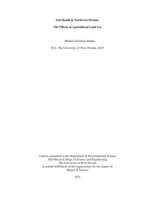 Soil health in Northwest Florida: the effects of agricultural land use