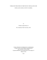 FORMATION PROCESSES OF SHIP SITES IN THE BLACKWATER RIVER, SANTA ROSA COUNTY, FLORIDA