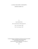 A Literary Philosophy of Mississippi's Freedom Summer 1964
