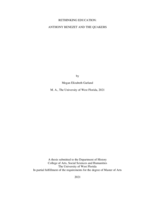 Rethinking education: Anthony Benezet and the Quakers