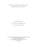 Generational Perspectives on American Public Administration in the Deep South