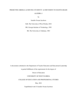 Predicting Middle-achieving Students' Achievement in Eighth-grade Algebra 1