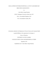 Social support network for physical activity and sedentary behavior in adolescents