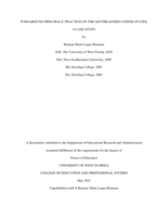 Turnaround Principals' Practices in the Southeastern United States: a case study
