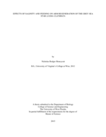 EFFECTS OF SALINITY AND FEEDING ON ARM REGENERATION OF THE GREY SEA STAR LUIDIA CLATHRATA