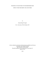 Impact of gestures on the misinformation effect over the short and long term