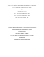 Faculty Acceptance of the Peer Assessment Collaboration Evaluation Tool: a quantitative study