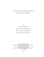 Principals' Use of Data in Small and Rural School Districts of Florida