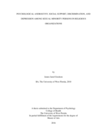 PSYCHOLOGICAL ANDROGYNY, SOCIAL SUPPORT, DISCRIMINATION, AND DEPRESSION AMONG SEXUAL MINORITY PERSONS IN RELIGIOUS ORGANIZATIONS