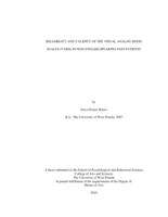 RELIABILITY AND VALIDITY OF THE VISUAL ANALOG MOOD SCALES (VAMS) IN NON-ENGLISH SPEAKING PAIN PATIENTS
