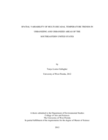 SPATIAL VARIABILITY OF MULTI-DECADAL TEMPERATURE TRENDS IN URBANIZING AND URBANIZED AREAS OF THE SOUTHEASTERN UNITED STATES