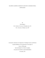 Machine Learning Guided by Linguistic and Behavioral Knowledge