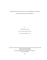 Understanding the Cognitive Style Preferences of Special Operators Both Past and Present