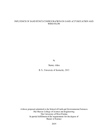 Influence of sand fence configuration on sand accumulation and wind flow