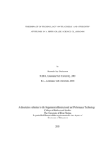 The Impact of Technology on Teachers' and Students' Attitudes in a Fifth Grade Science Classroom