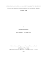 Neuromuscular control and movement variability in adolescent female soccer athletes during simulated soccer jump header landing task
