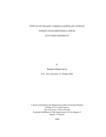 EFFECTS OF ORGANIC CARBON LOADING ON COUPLED NITRIFICATION/DENITRIFICATION IN ESTUARINE SEDIMENTS