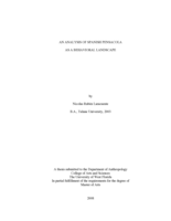 AN ANALYSIS OF SPANISH PENSACOLA AS A BEHAVIORAL LANDSCAPE