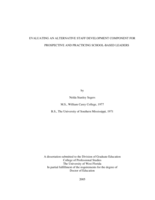 Evaluating an Alternative Staff Development Component to Prospective and Practicing School-based Leaders