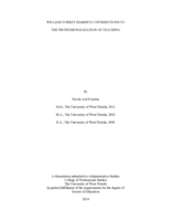 William Torrey Harris's Contributions to the Professionalization of Teaching