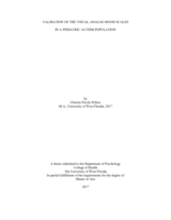 VALIDATION OF THE VISUAL ANALOG MOOD SCALES IN A PEDIATRIC AUTISM POPULATION