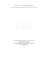 Life Events and Emotional Development in Northwest Florida Elementary School Children