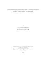 DEVELOPMENT OF INTELLIGENT AND SECURED ALGORITHMS FOR MODERN COMPLEX SYSTEM CONTROL AND PROTECTION