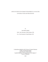 Gifted Students in Diverse Environments