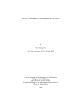 SOCIAL CONFORMITY AND NATIONALISM IN JAPAN