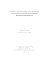 THE EFFECTS OF LITHIUM AND VALPROIC ACID ON THE PHENOTYPIC STATE, PHOSPHORYLATED PROTEOME AND CALCIUM-BINDING PROTEOME OF TETRAHYMENA PATULA