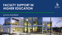 Faculty support in higher education