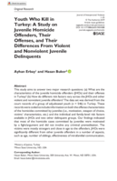 Youth who kill in Turkey: A study on juvenile homicide offenders, their offenses, and their differences from violent and nonviolent juvenile delinquents